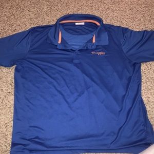 Blue Columbia PFG Polo, with Omni-Shade Material